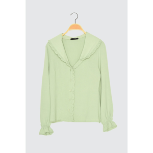 Trendyol Mint Frill shirt