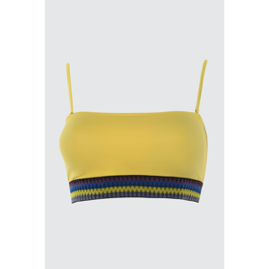 Trendyol Bandeau Bikini Top WITH Yellow Stripe Accessory