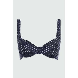 Trendyol Navy Blue Pointy Balean Bikini Top