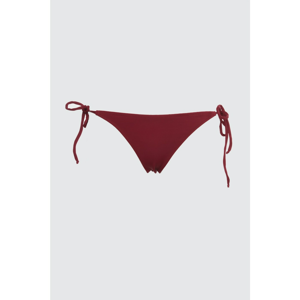 Trendyol Claret Red Low Waist Bikini Bottoms With Tie Details