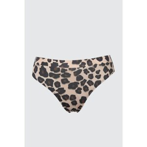 Trendyol Leopard Pattern High Waist Bikini Bottom