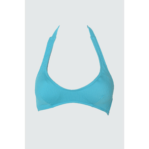 Trendyol Blue Gipeli Triangle Bikini Top