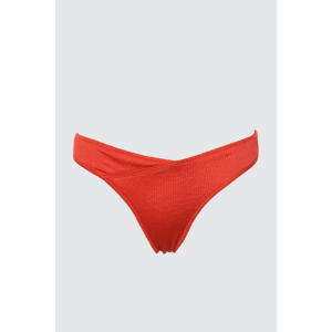 Trendyol Red Textured Bikini bottom