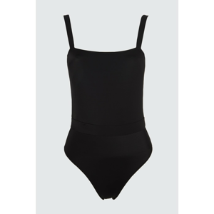 Trendyol Black Tulle Detailed Swimsuit