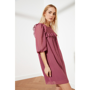 Trendyol Purple Fabric Textured Dress
