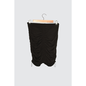 Trendyol Black Pucker Knitted Skirt