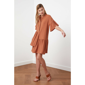 Trendyol Camel Asymmetric Dress