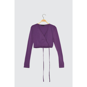Trendyol Purple Croissant Knitted Blouse