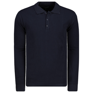 Trendyol Navy Blue Men's Long Sleeve Regular Fit Polo Neck T-shirt