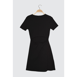 Trendyol Black Waist Decolletage Knitted Dress