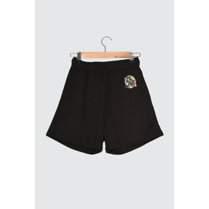 Trendyol Black Tom & Jerry Licensed Embroidered Knitted Shorts & Bermuda