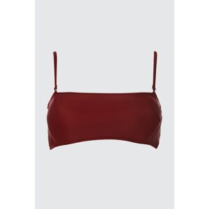 Trendyol Claret Red Bandeau Bikini Top