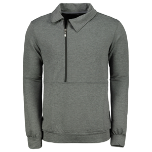 Trendyol Anthracite Men's Regular Fit Long Sleeve Zip Detailed Sweatshirt