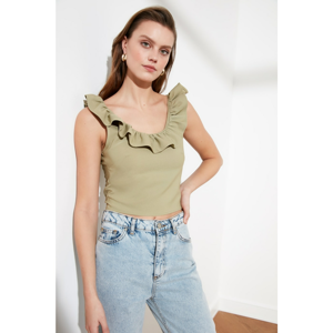 Trendyol Mint Crop Blouse