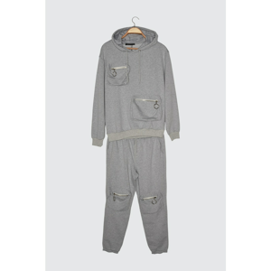 Trendyol Grey Men's Tracksuit Suit