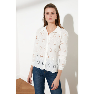 Trendyol Ekru Embroidered Shirt