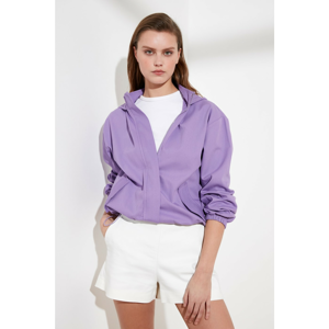 Purple Short Jacket with Hood Trendyol - Women