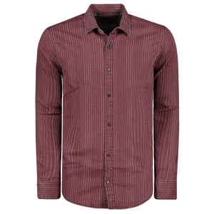 Trendyol Burgundy Men's Printed Pocketless Regular Fit Shirt