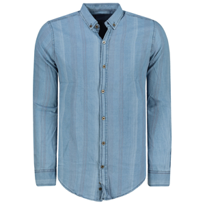Trendyol Light Blue Men's Pocketless Denim Slim Fit Shirt