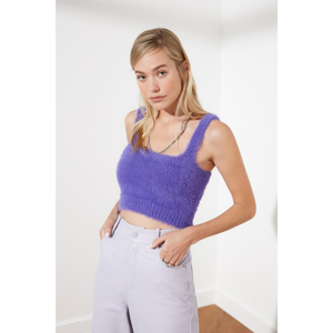 Trendyol Lilac Beard Yarn Knitwear Blouse