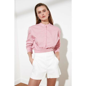 Trendyol Pink Upright Collar Shirt