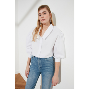 Trendyol White Balloon Sleeve Shirt