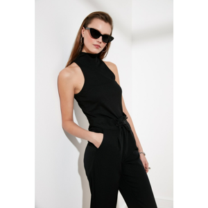 Trendyol Black Right Collar Wick Knitted Blouse