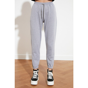 Trendyol Gray Back Print Loose Jogger Knitted Tracksuit bottom