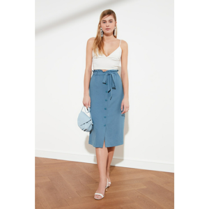 Trendyol Blue Tie Detailed Skirt