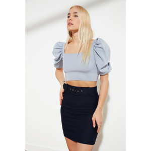 Trendyol Navy Blue Belt Detailed Skirt