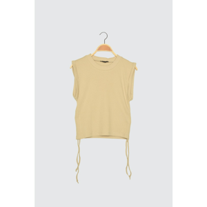 Trendyol Knitted Blouse WITH Beige Butt Detail