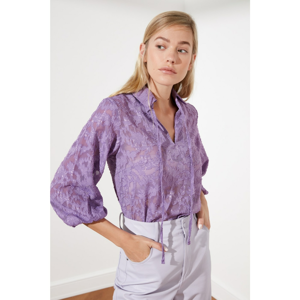 Trendyol Purple Collar Detailed Blouse