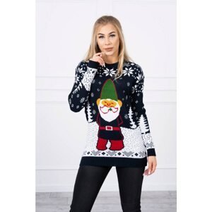 Christmas sweater with Santa Claus black