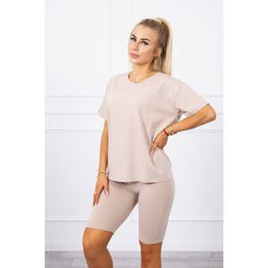 Set top+leggings beige