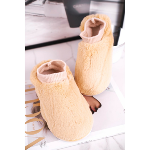 Women's Slippers With Fur And Sock Yellow Yeti