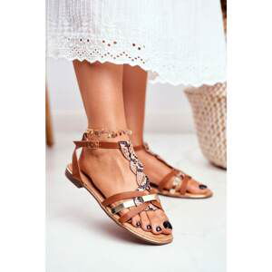 Women's Sandals Elegant Brown Snake Brooke