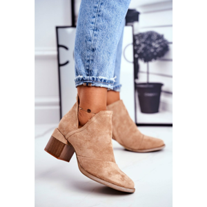Women’s Boots On High Hee Trimmed Khaki Mini Meliori