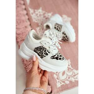 Sport Shoes Children's With Panther Pattern White Penny