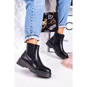 Women's Insulated Chelsea Boots On A Rubber Sole Black Voyager