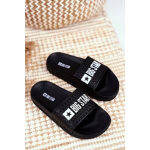 Slides Children's Big Star Quilted Black GG374800