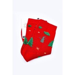 Christmas Cotton Christmas Tree Socks Red