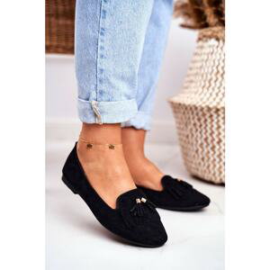 Women’s Loafers Black Lords Fringe Blue Therese