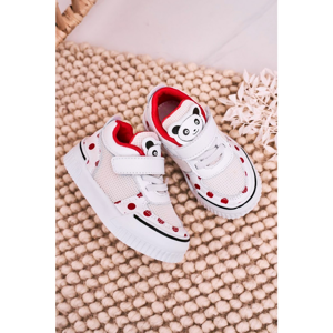 Children's Sport Shoes With Panda White Red Chico
