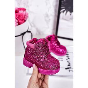 Children's Insulated Glitter Boots Fuchsia Mermaid