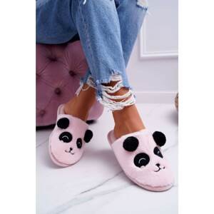 Women's Slippers With Fur Panda Pink Fimeo
