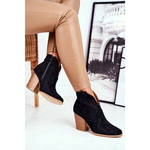Women's Boots On Heel Black Meronet