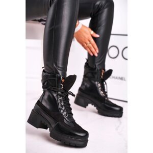 Women’s Boots Laced Black Ridley