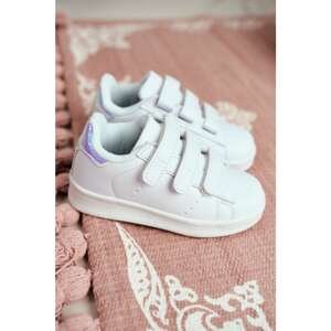 Children's Sport Shoes With Bur White Silver Fifi