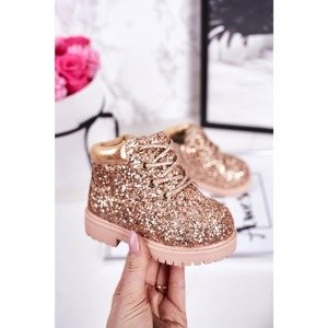 Children's Insulated Glitter Boots Rose Gold Mermaid