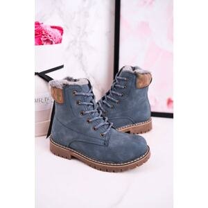 Children's Boots Insulated With Fur Blue London